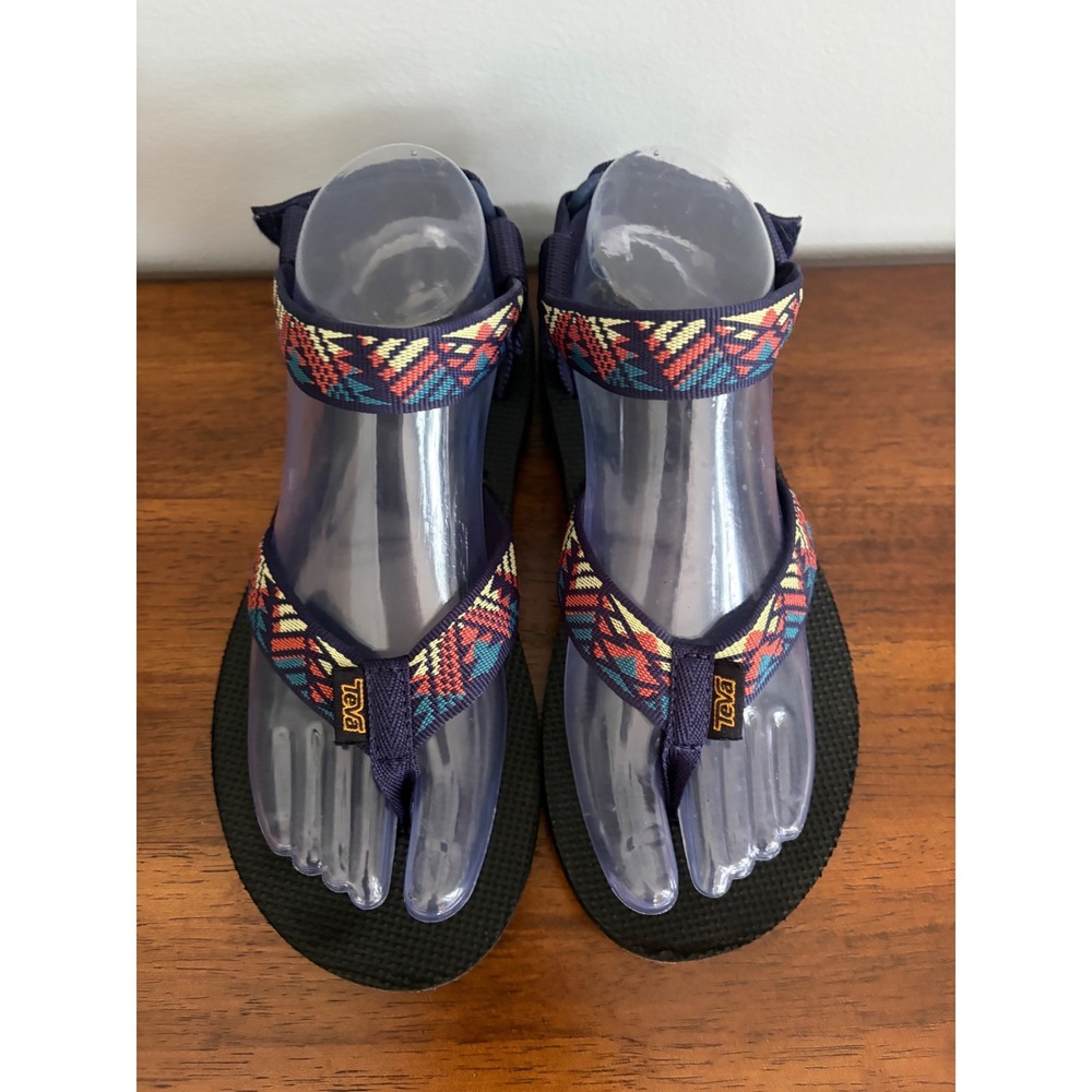 Teva Original Universal Sandal Womens 7 Boomerang Print Navy